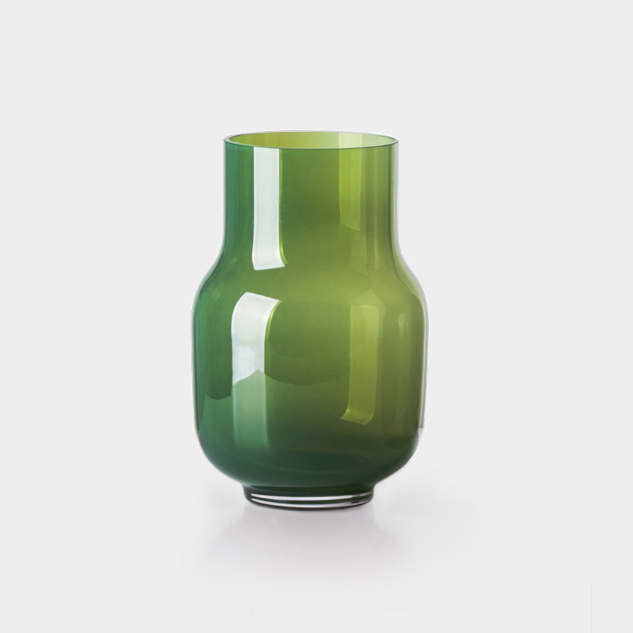 vase 19 in dark green