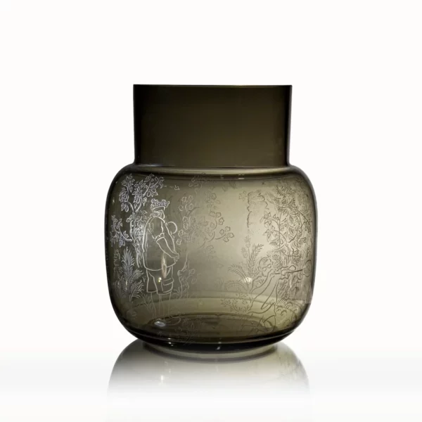 ODE TO GLASSBLOWING VASE SMOKE GREY